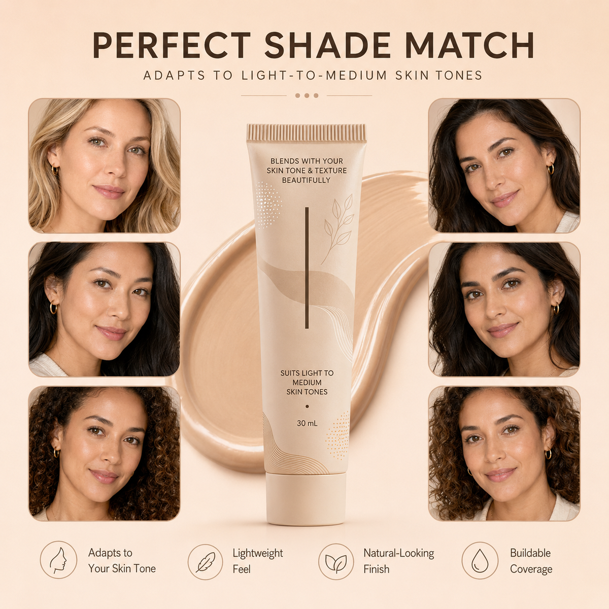 Enhance women's skin elasticity and hydration | Merging perfectly with the skin tone